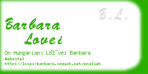 barbara lovei business card